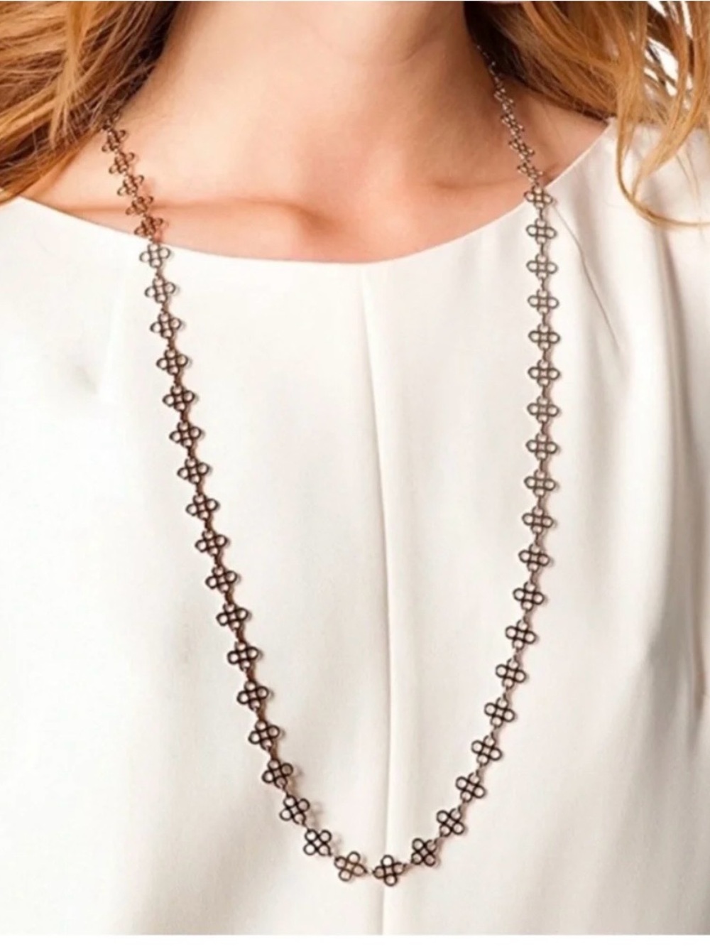 Tory Burch Mini Clover Gold Necklace Brand New w/Tags
